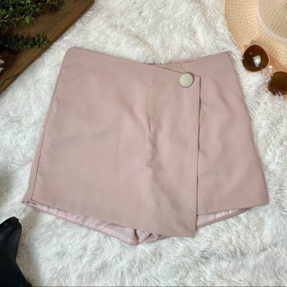 Haute rogue mauve pink asymmetrical hem mini skirt - Picture 1 of 6